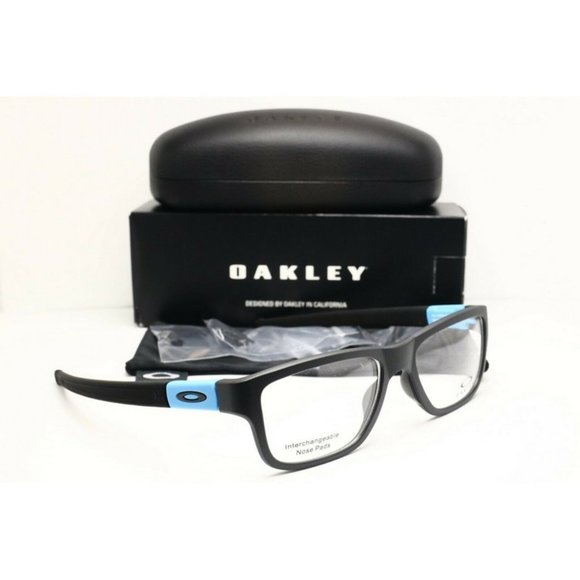New Oakley Marshal MNP OX8091-0455 Black Rectangle Eyeglasses Clear Lenses 55mm - Picture 3 of 6